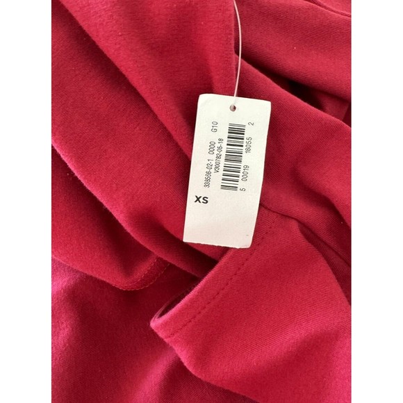 NWT Old Navy Maternity Fitted Faux Wrap Bodycon Dress Red Ruched Stretch - Picture 9 of 9